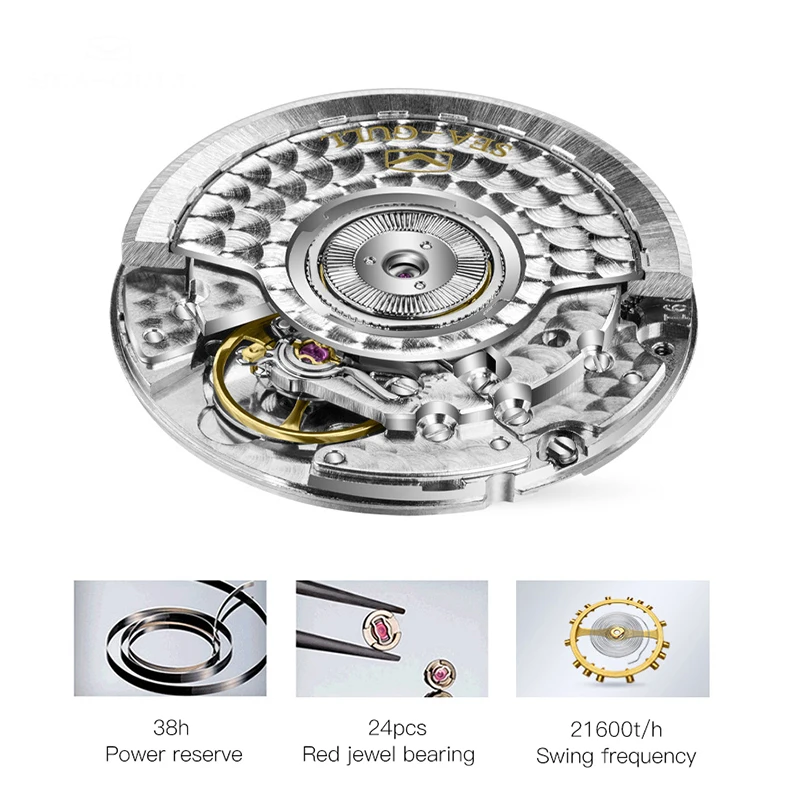 Seagull watch ladies mechanical watch automatic mechanical watch fashion diamond watch retro belt watch master series 1103L