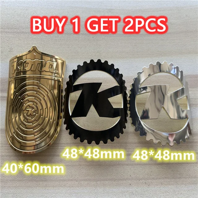 2x KONA Bike Head Badge Aluminiowe naklejki Naklejki na MTB BMX Składana przednia rama rowerowa Akcesoria rowerowe emblemat Kk