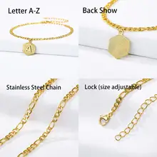 Initial Letter Anklets for Women 21cm + 10cm Chain #2
