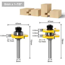 Tongue & Groove Router Bit Set 6mm 8mm 12mm #5