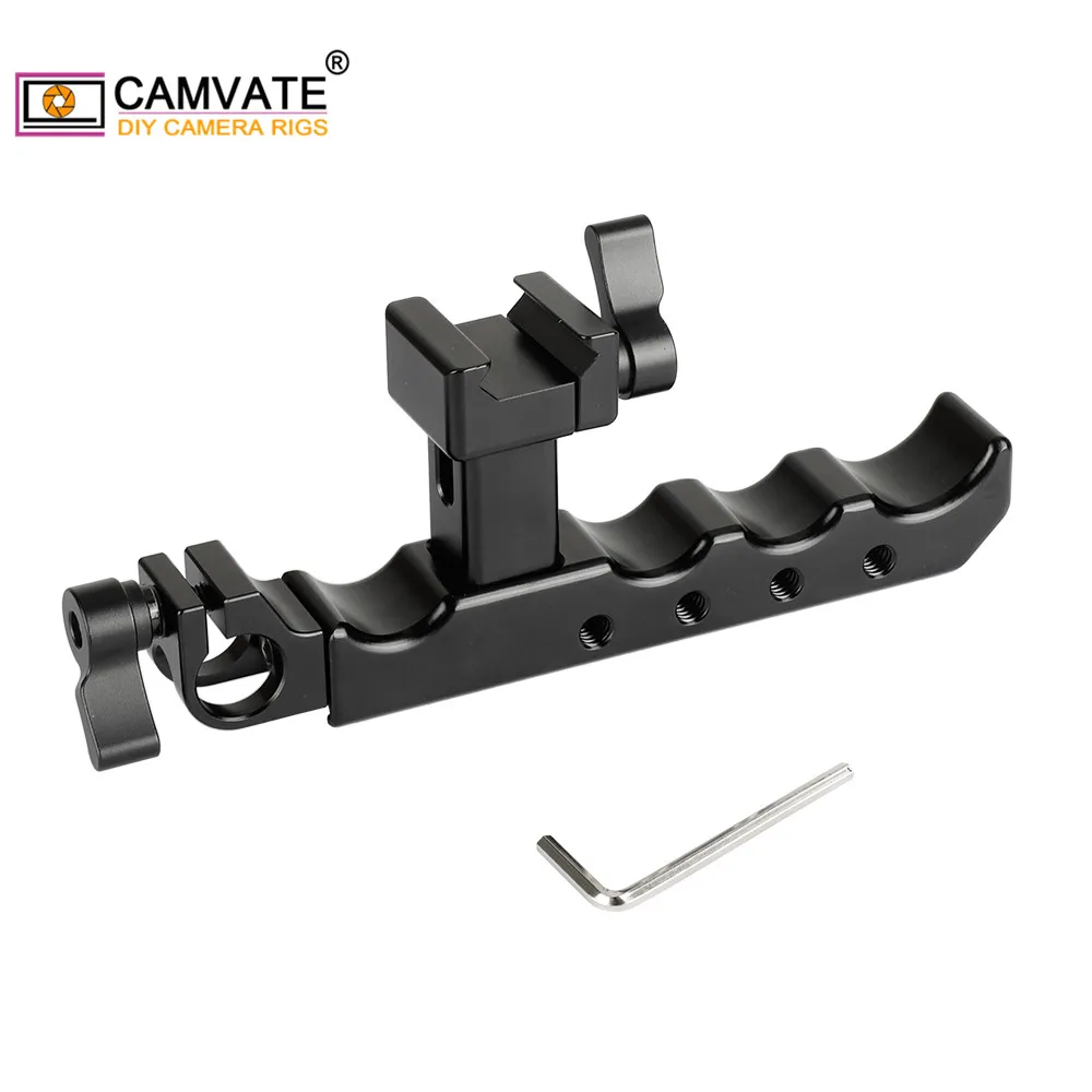 Impugnatura CAMVATE a sgancio rapido NATO con impugnatura per formaggio superiore con morsetto Standard da 15mm singolo per sistema di supporto per gabbia per fotocamera DSLR