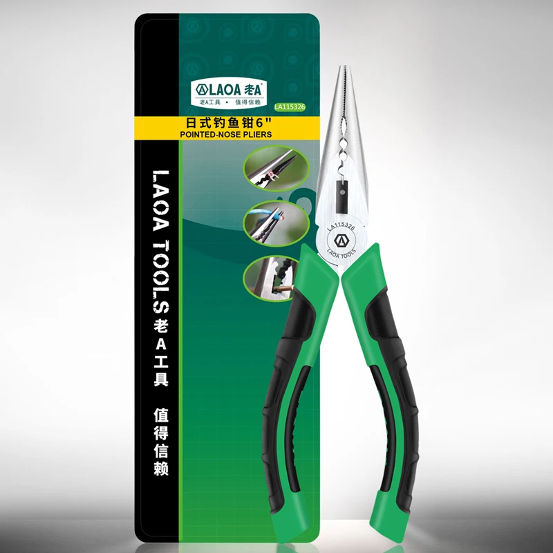LAOA 6 pollici Pinze di Pesca Multi-funzione Pinze Ad Ago Lungo Naso Pinze плоскогубцы твистеры для рыбалки
