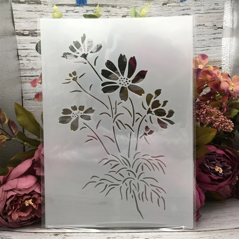 

29*21cm A4 Grass Plants DIY Layering Stencils Wall Painting Scrapbook Coloring Embossing Album Decorative Template