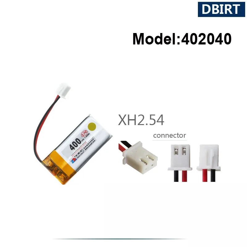 400MAh LP402040 AHB402040 402040 042040 Pin Cho Tai Nghe Bluetooth Đầu Ghi Hình MP4 MP5 Đồng Hồ Thông Minh (3 Dây NTC XH2.54 molex1.25)