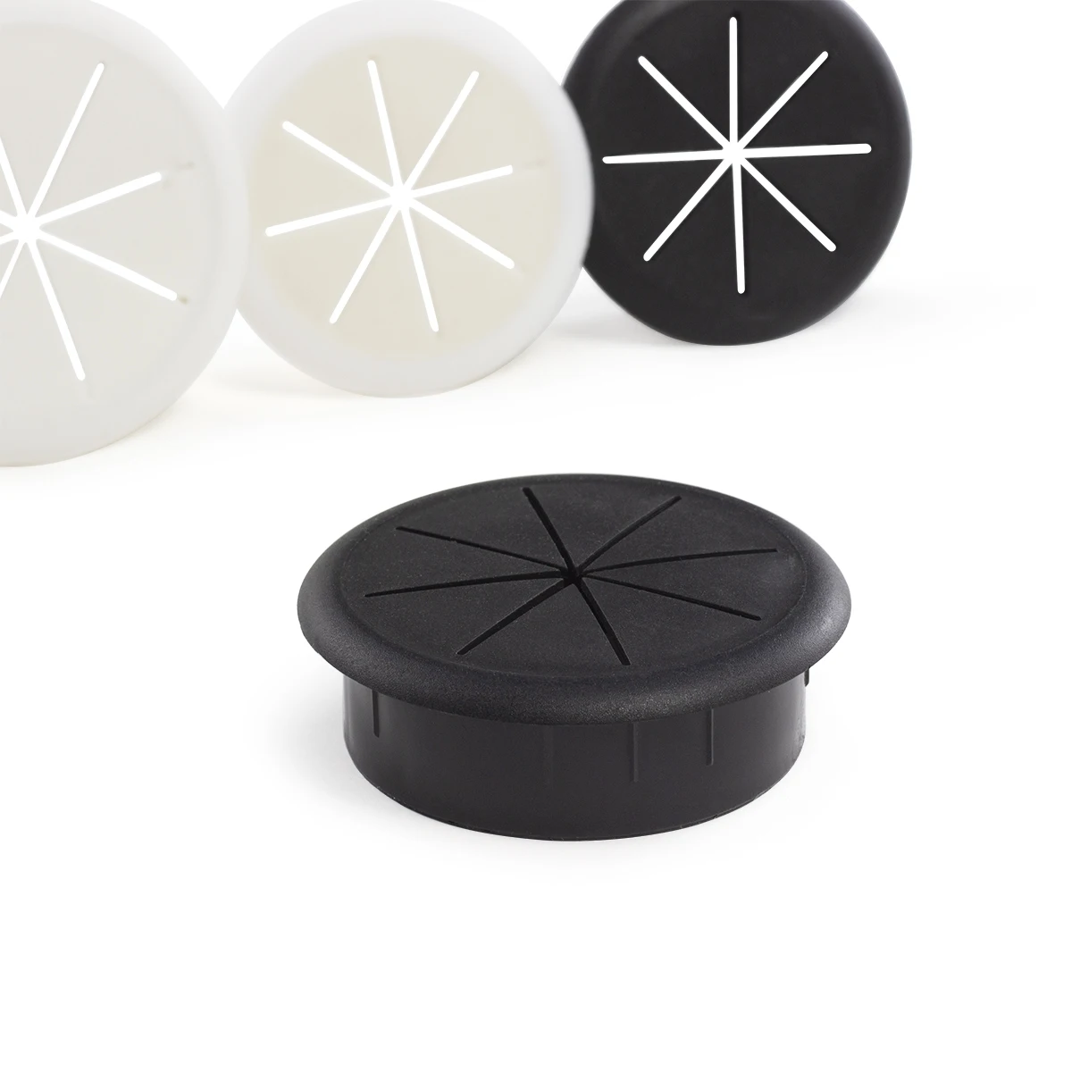 Cabo flexível Grommet, Junta De Borracha, Móveis De Mesa, Furo Tampa, Wire Pass Organizador, Preto, Branco, 2\