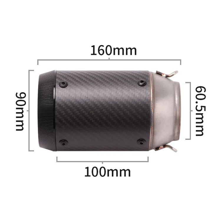 Universal 51mm/60mm Motorcycle Exhaust Pipe carbon fiber for Racing tubo escape escapamento de moto CBR600F MT07 Z800 R6