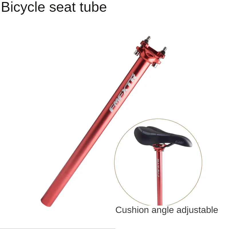 MTB Mountain Bike Seatpost Aluminum Double Nail Straight Tube 27.2/30.9/31.6*400mm Long Saddle Seat Tube Bicycle Seat Post