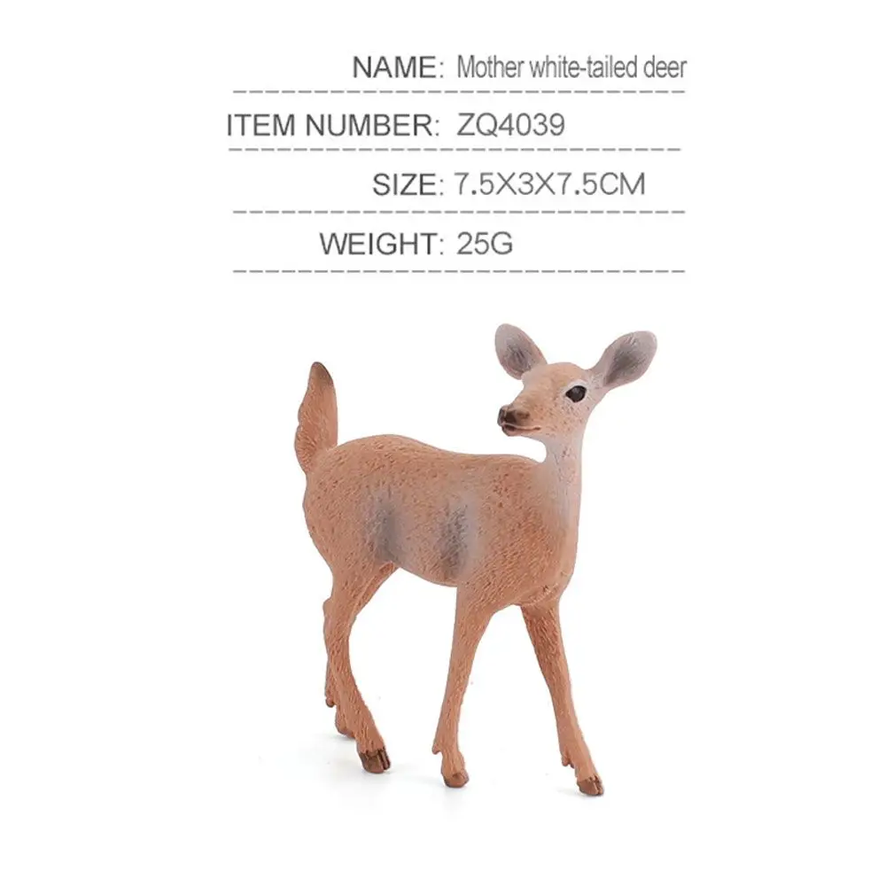 Squirrel Cake Toppers Deer Family Home Decor Animals Figures Artificial Miniature
