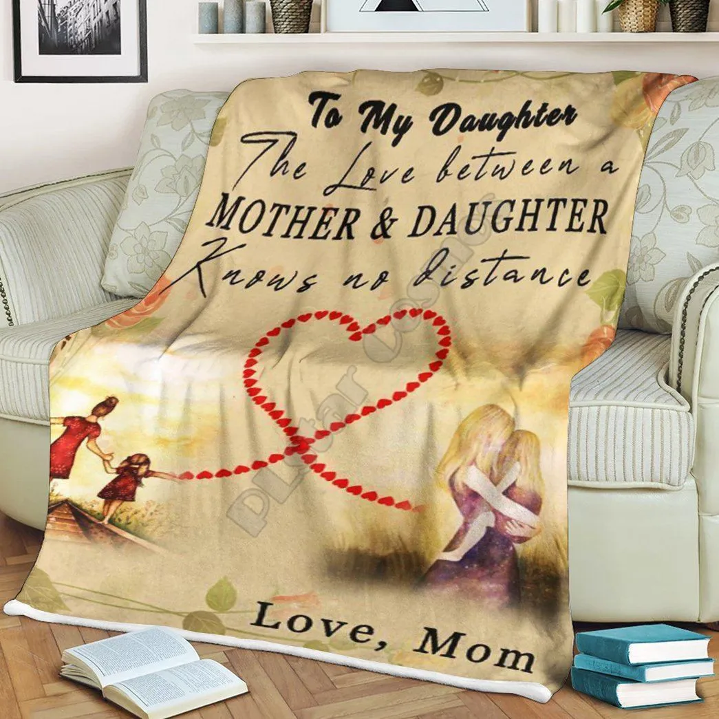 The Love Between A Mother And Daughter Knows No Feece blanket 3D Printed Blanket Adults/kids Sherpa Blanket On Bed Home Textiles