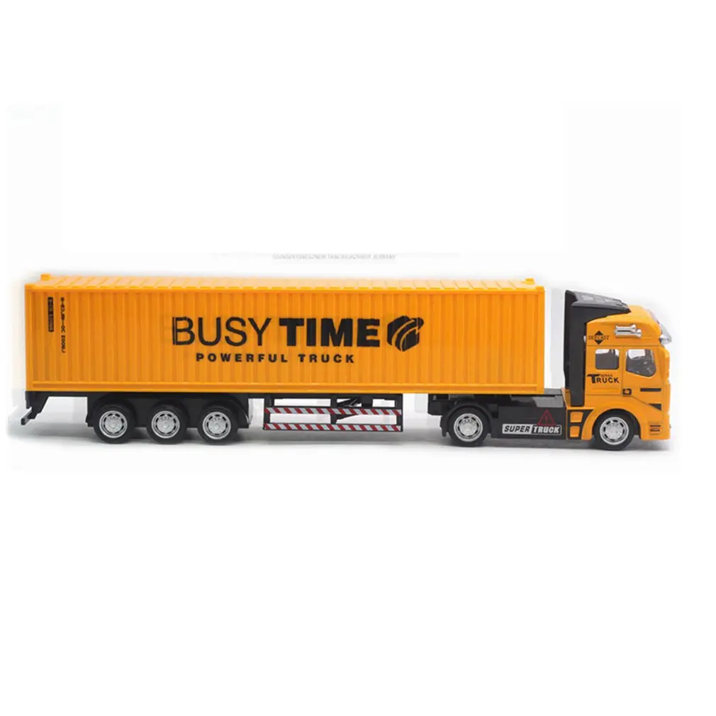 1/48 Container Transport Truck Model Diecast Vehicle Model Pull Back Body Separation Door Can Be Opened Kids Toy Gift Collection