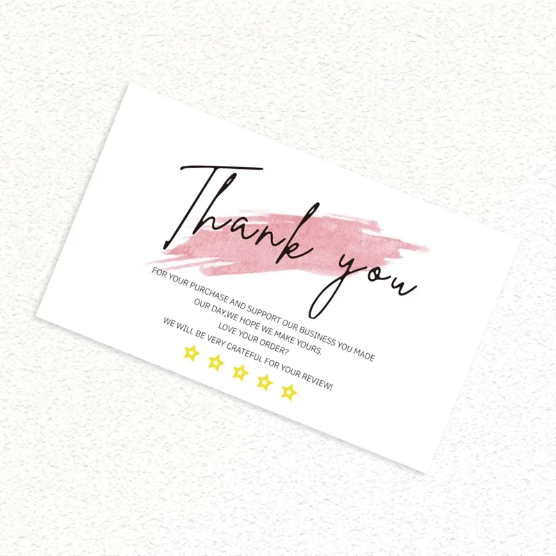 30 sheets White Thank You Card Thank You For Your Order Card Praise Labels For Small Businesses Decor For Small Shop Gift Packet