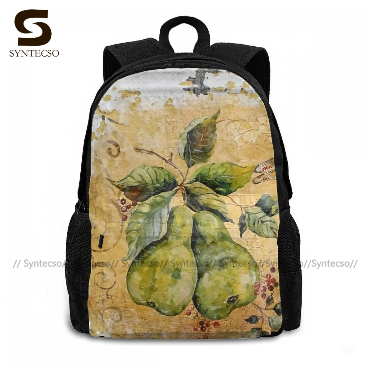 Pear Backpacks Unisex Big Beautiful Backpack Polyester Running Bags