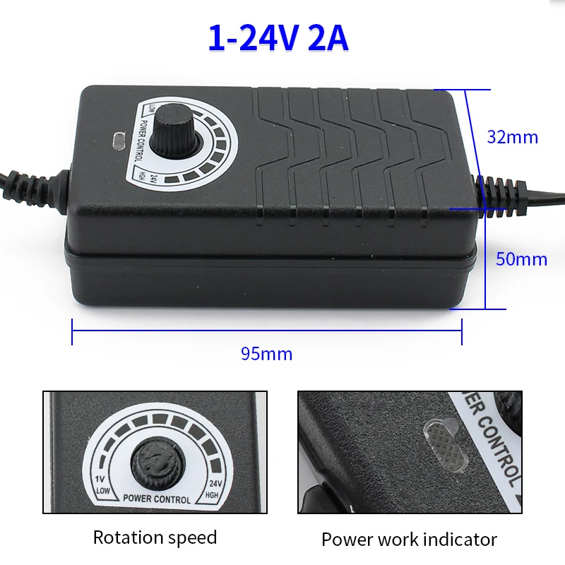 Switching Power Supply Adjustable AC 220V 110V TO DC 3V 5V 9V 12V 24V 36V 1A 2A 3A LED Adapter With 8 Connect Plug DC Female