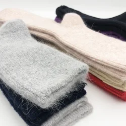 High Quality Winter Warm Socks Merino Wool Socks Women Super Thicker Female Tube Terry Socks Big Size