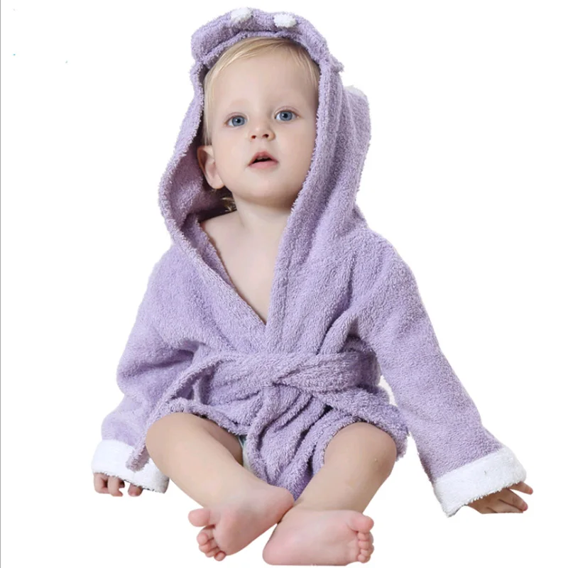 Baby Robe Cartoon Hoodies Girl Boys Bathrobe 0-6 Year Good Quality Towels Kids Soft Children Clothing Pajamas mouse And the fox