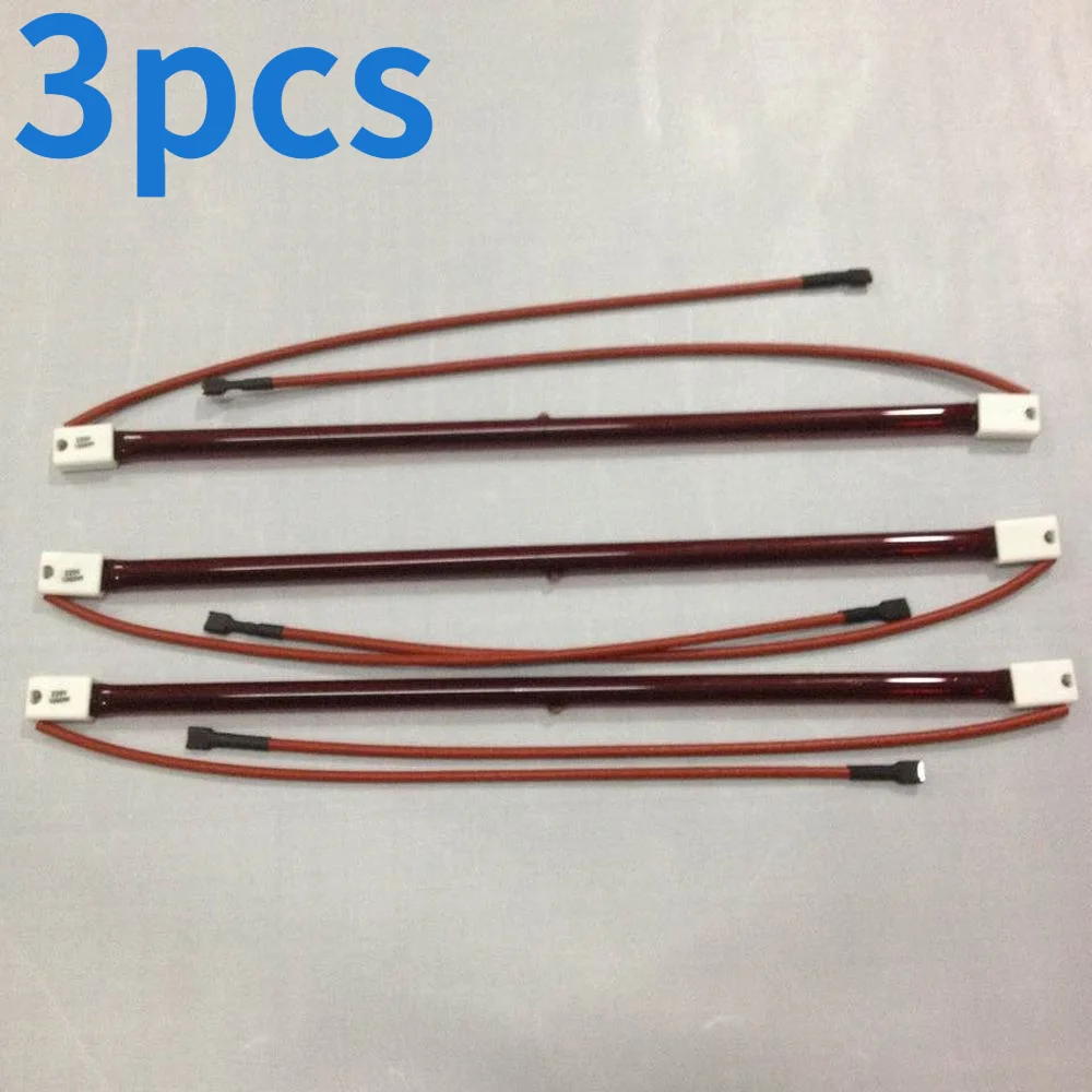 3pcs for Infrared Tube. Ruby Halogen Electric Heating Tube 350mm 220v1000W Vacuum Electric Heating Tube for Shoe Baking Machine