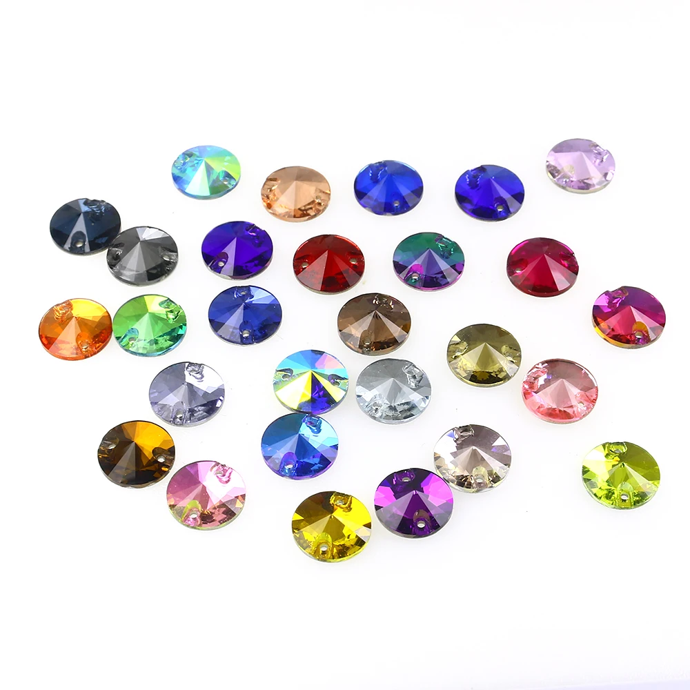 Sew On Rhinestones For Clothes Flatback Glass Stones For Needlework And Handicrafts Sewn Rhinestones Jewelry Crystal AB Beads