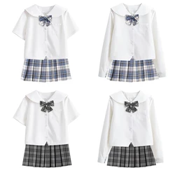 Uniformes scolaires pour femmes, Costume Cosplay étudiant marin, Costume japonais JK à manches courtes, jupe plissée pour filles, manga Anime Sapporo