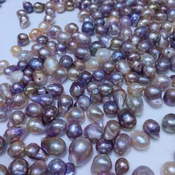 free shipping,DIY PEARL BEADS,5 PCS/LOT,9-13mm good luster AA baroque,100% Nature freshwater loose pearl,half hole drilled