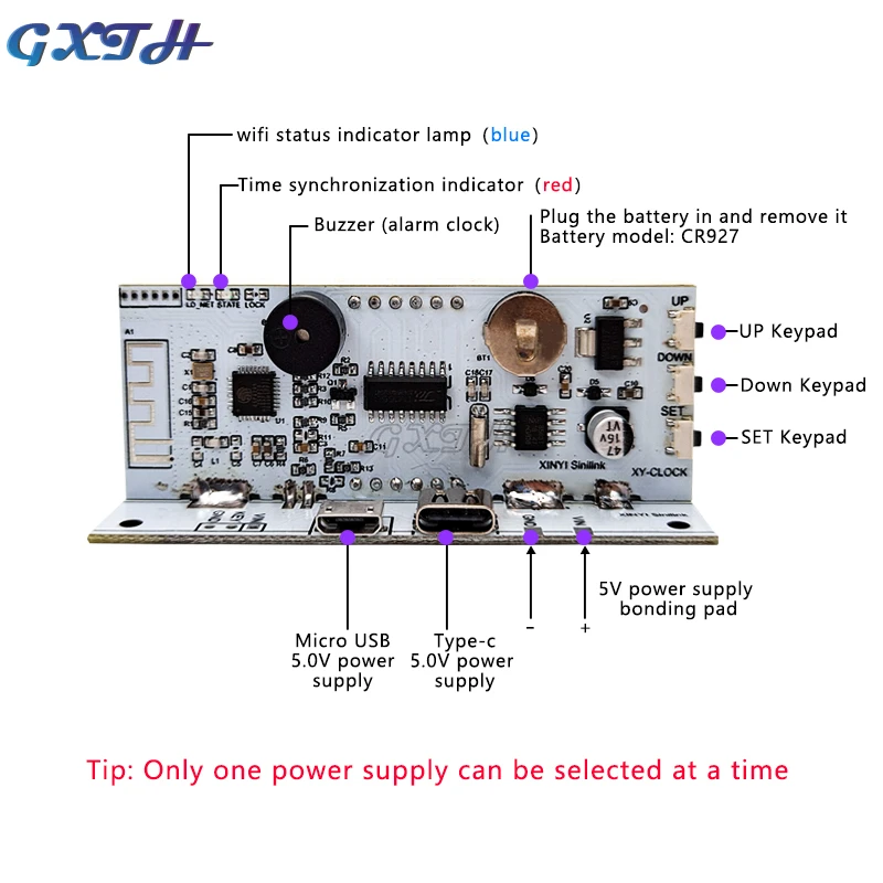 Wifi Timing Clock Module Automatic Clock DIY Digital Electronic Clock Wireless Network Timing