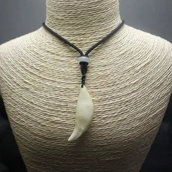 Man Brave Bone Pendan Necklace t Choker Ethnic style  Big Size Tooth Wild accessories Fashion Jewelry
