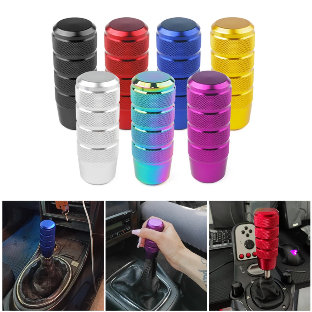 

95MM Universal Non-Slip Gear Shift Knob Manual Transmission Aluminum knurled Shifter Lever Knob