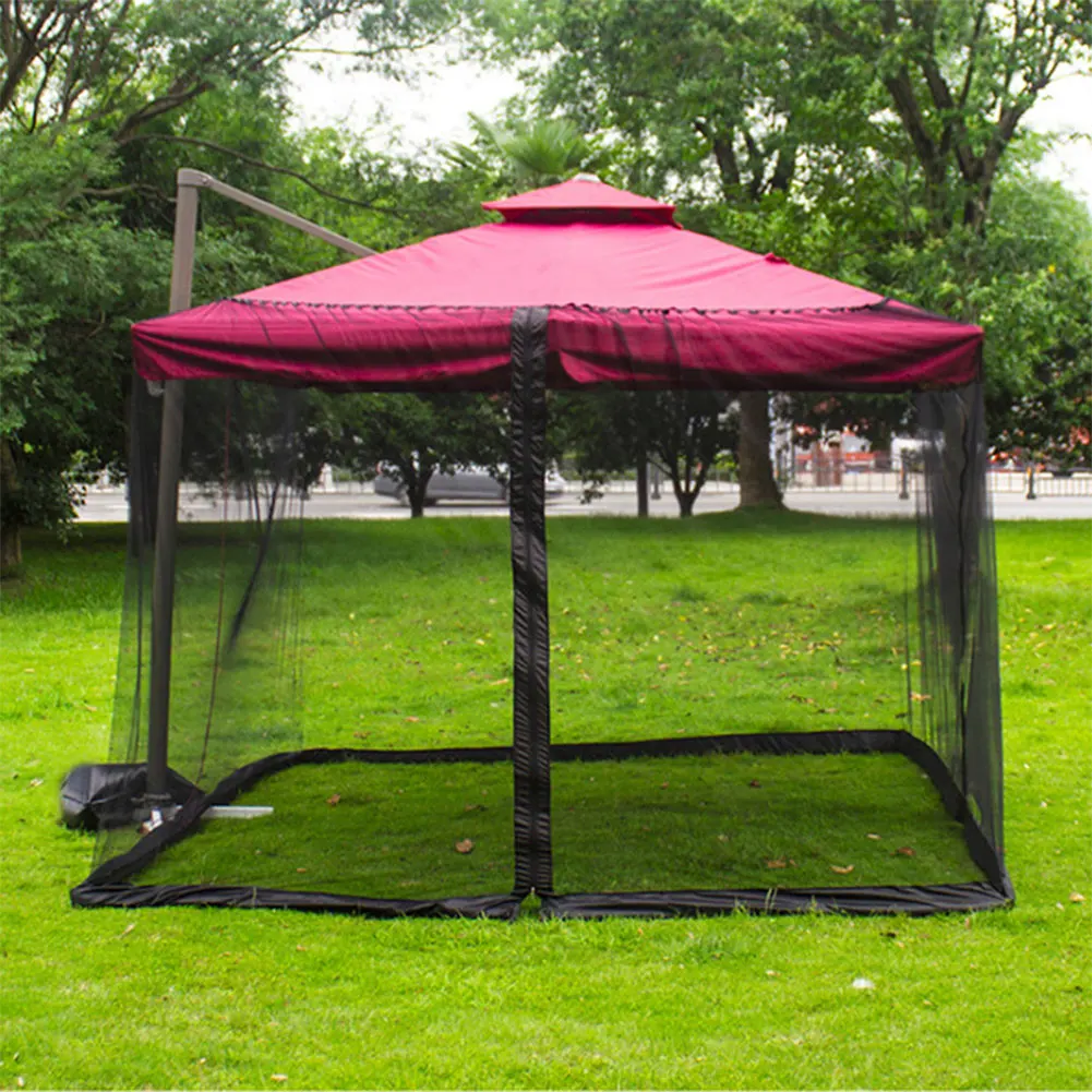 Garden Camping Umbrella Sunshade Cover Canopy Mosquito Net Outdoor Camping Hiking Mosquito Net Canopy Shade Tent Net