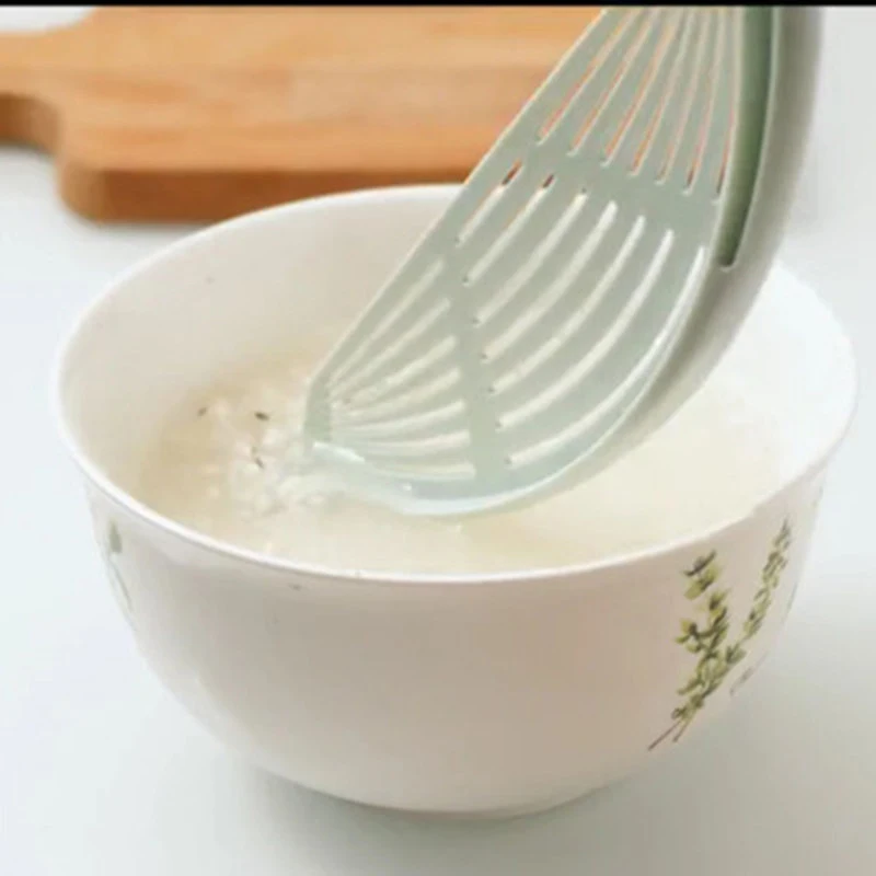 Cuchara de arroz para cocinar multifunción con orificio para colgar, escurridor de limpieza, herramientas de cocina prácticas, accesorios de cocina