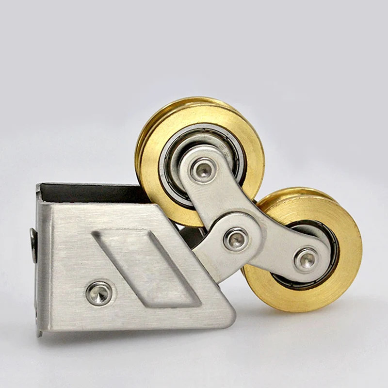 

2008-тип раздвижной двери, пластиковый стальной оконный шкив, алюминиевый сплав, латунное колесо, фурнитура для дома с приглушенным роликовым механизмом