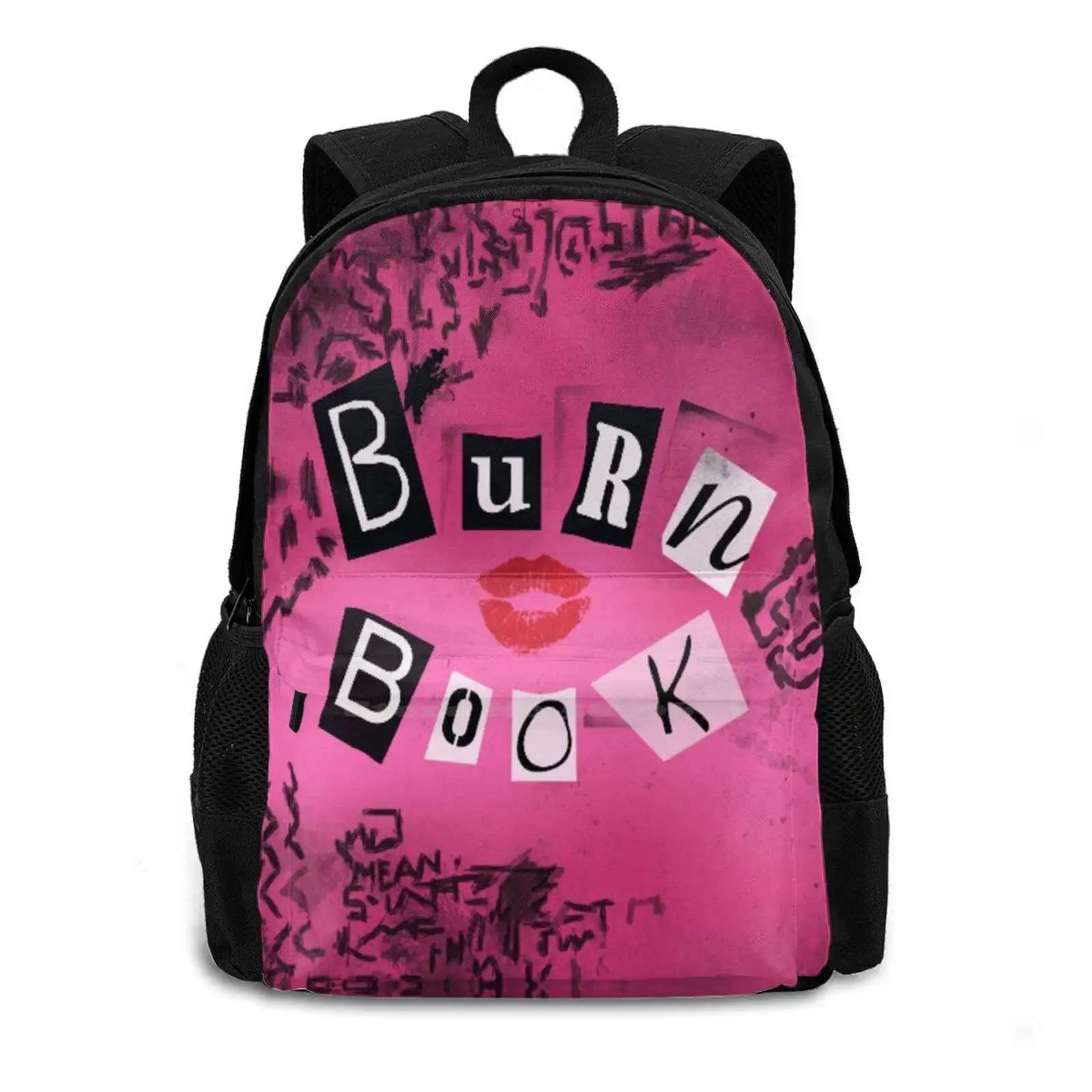 Burn Book School Bag Big Capacity Backpack Laptop 15 Inch Mean Girls Lindsay Lohan Gretchen Weiner Regina George Karen Smith