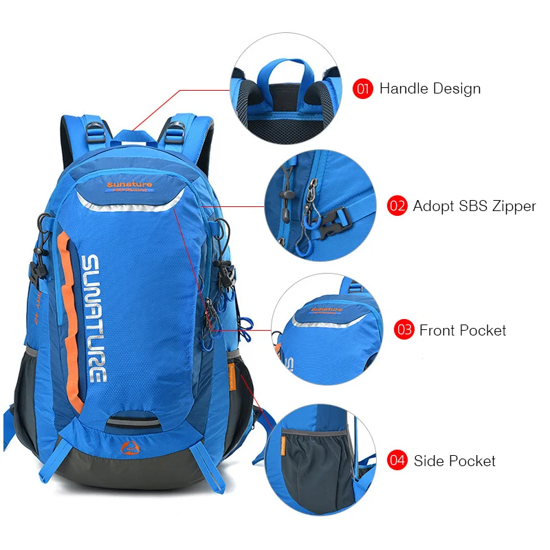 40L Nylon Hiking Backpack Bag For Camping Travel Climbing Sports Cycling Leisure Backpack Mountaineering Bag