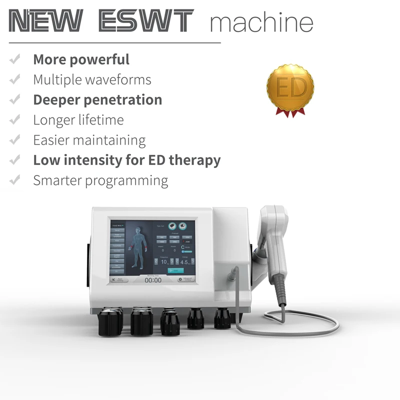 Extracorporeal Shockwave Therapy ESWT Machine For Frozen Shoulder Pain Release  ED Treatment With 6Bar Energy