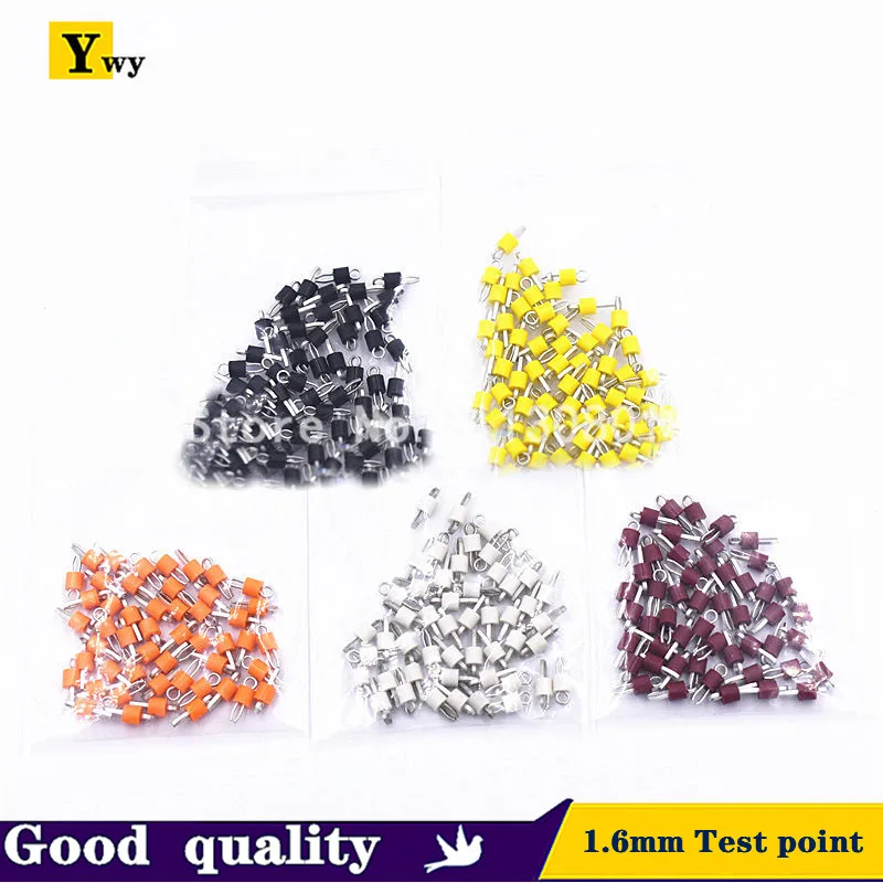 

Five-Color 50pcs/Batch PCB Board Test Points/Magnetic Bead PCB Test Pin American Standard Test Ring Silver Plated