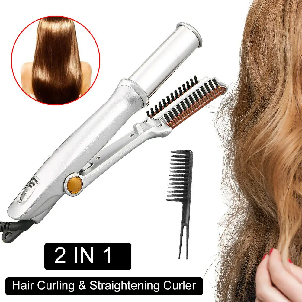 

Multi Hairdressing Brush Iron Straightener Hair Curler Rotating Hot Air Styler Comb Curling