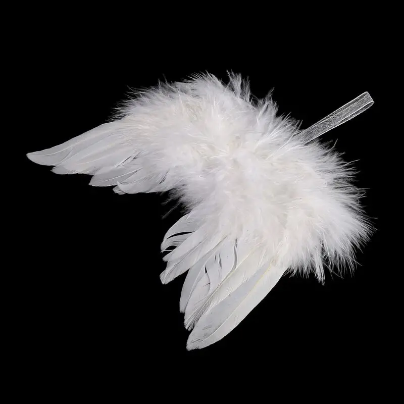 Newborn Baby Boy Girl White Angel Wings Photo Props Photography Accessories Ornaments