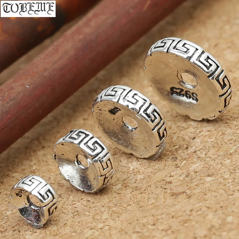 100% 925 silver spacers Thai silver jewelry beads diy jewelry spacers Lucky symbol jewelry findings loose beads