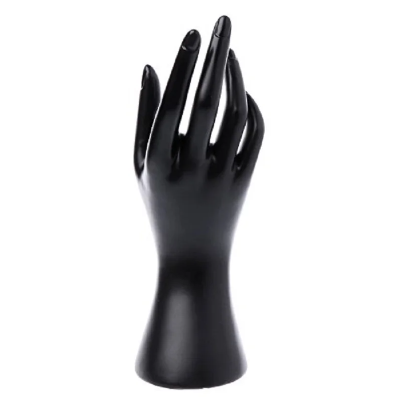 CAMMITEVER Mannequin Hand Finger Glove,Ring, Bracelet, Bangle, Jewelry Display Stand Organizer Holder (Black)