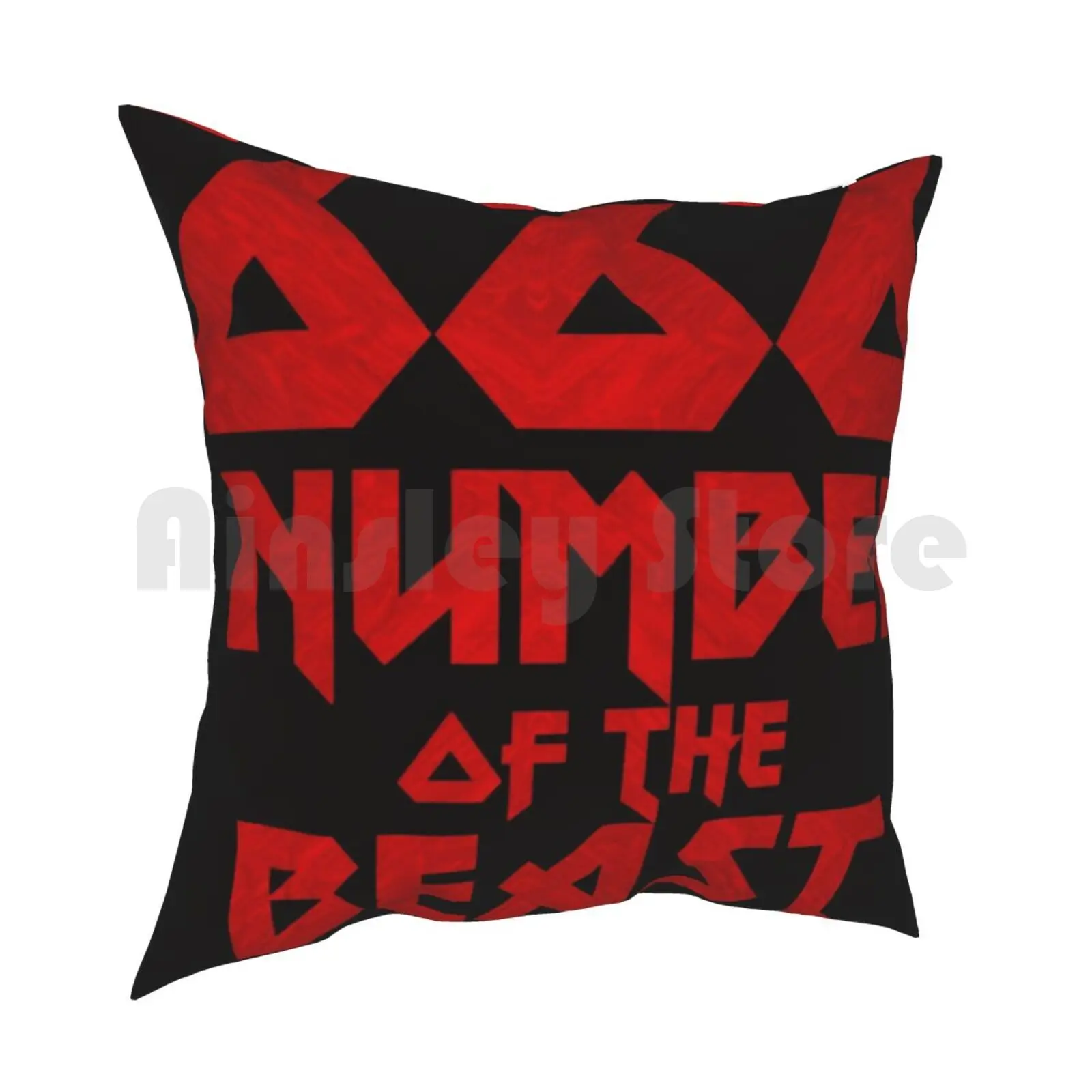 Number Of The Beast Pillow Case Printed Home Soft Throw Pillow Number Beast Black Men Womens Heavy Metal Music British