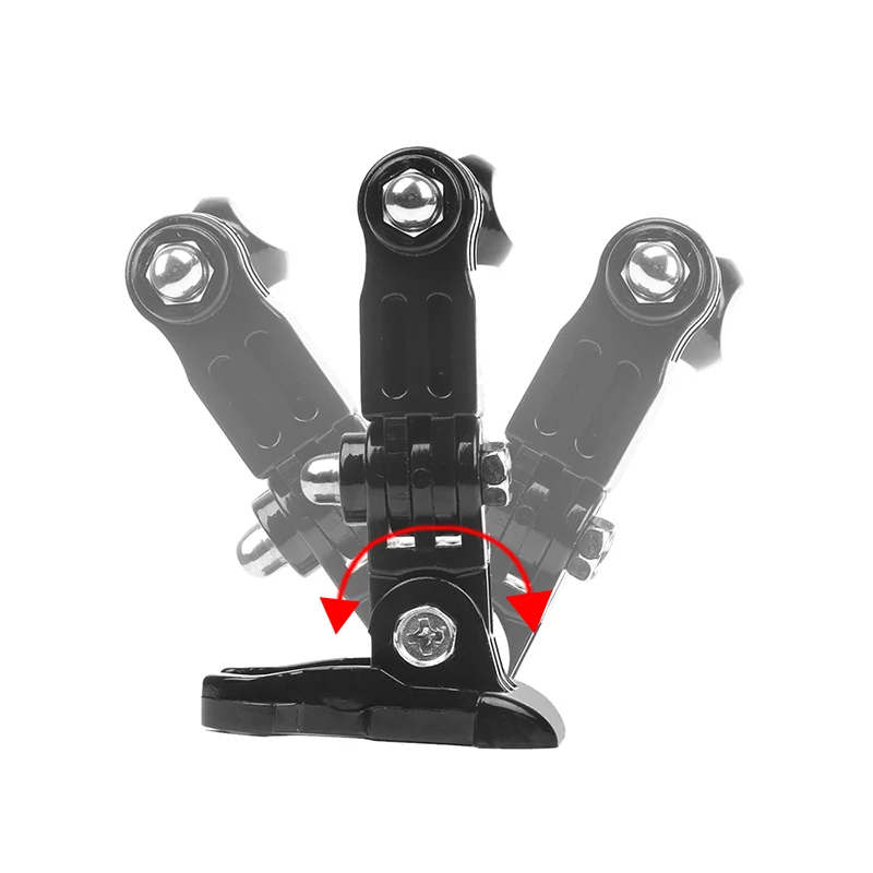3-way-スマートアクションヘルメット,gopro 10 9 8 7 6 sjcam yi dji osmo用の湾曲したベースクリップ,カメラアクセサリー