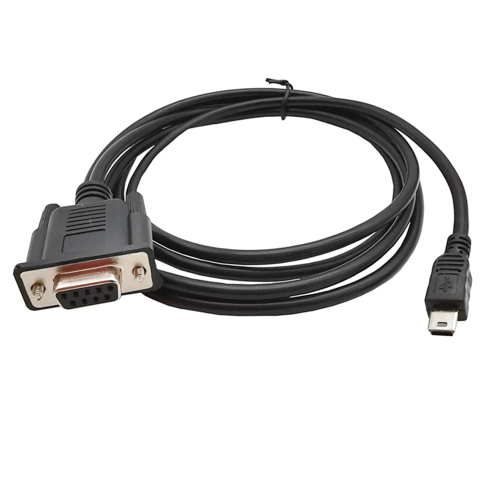 Mini USB 2,0 macho a RS232 DB9 9 Pin hembra adaptador tension Cable de plomo 1,8 m