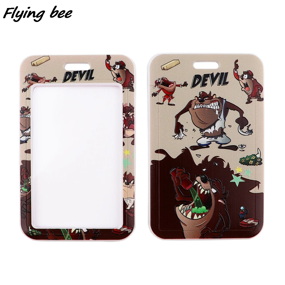 Flyingbee X1697 Dompet Tempat Kartu Kredit Bank Monster Kartun Lucu Tempat Kartu Kerja Nama ID Bus untuk Siswa Anak Teman