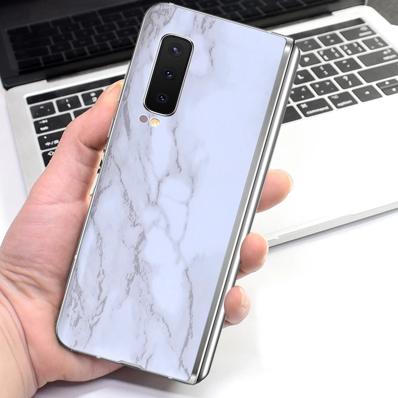 Marble Matte Protective Film Wrap Skin Phone Back Paste Sticker For SAMSUNG Galaxy Fold W20 W2019 W2018 W2017 W2016 G9298 Film