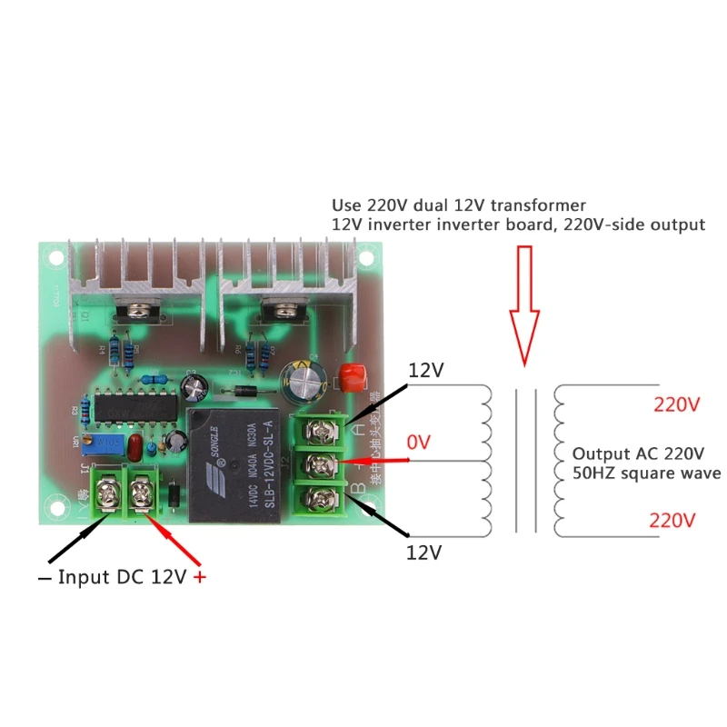 2023 New 300W DC 12V To AC 220V Inverter Driver Board Power Module Drive Core Transformer