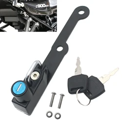 가와사키 Z900RS 2018 2019 오토바이 스틸 도난 방지 헬멧 잠금 장치, 키 2 개, 블랙