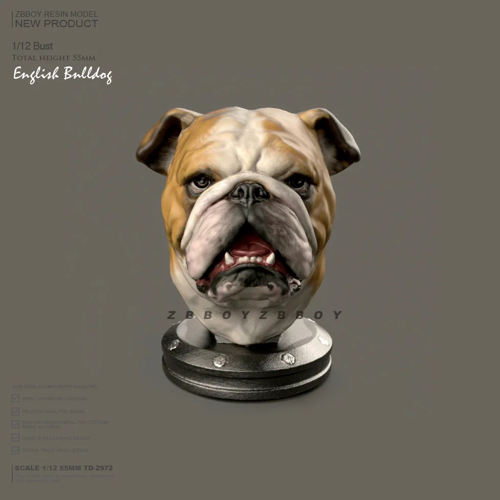 

55mm Resin model kits DIY bust Dog head self-assembled TD-2973