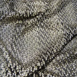 Black New Coming Classic Metallic Lurex Silk Fabric with Dot Design for Lady Modern Shiny Party Dress and Hijab