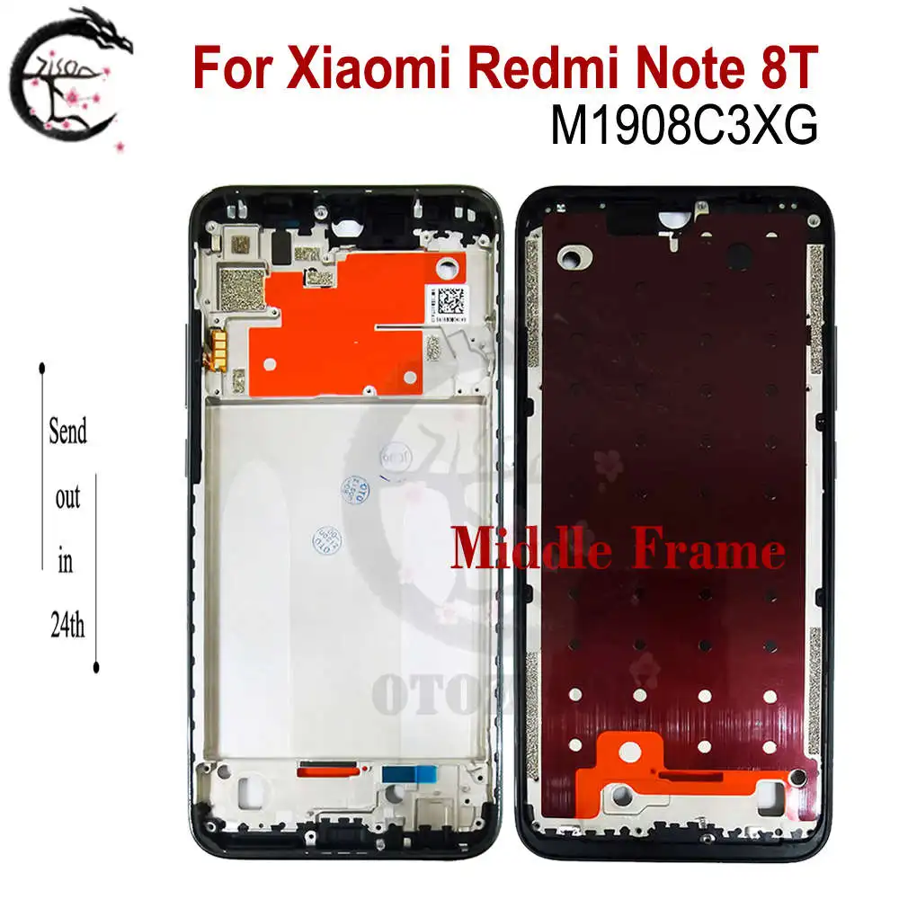 Middle Frame For Xiaomi Redmi Note 8 8T 8 Pro Frame Housing M1908C3XG M1906G7I M1908C3JH Phone Top frame Cover Replacement Parts