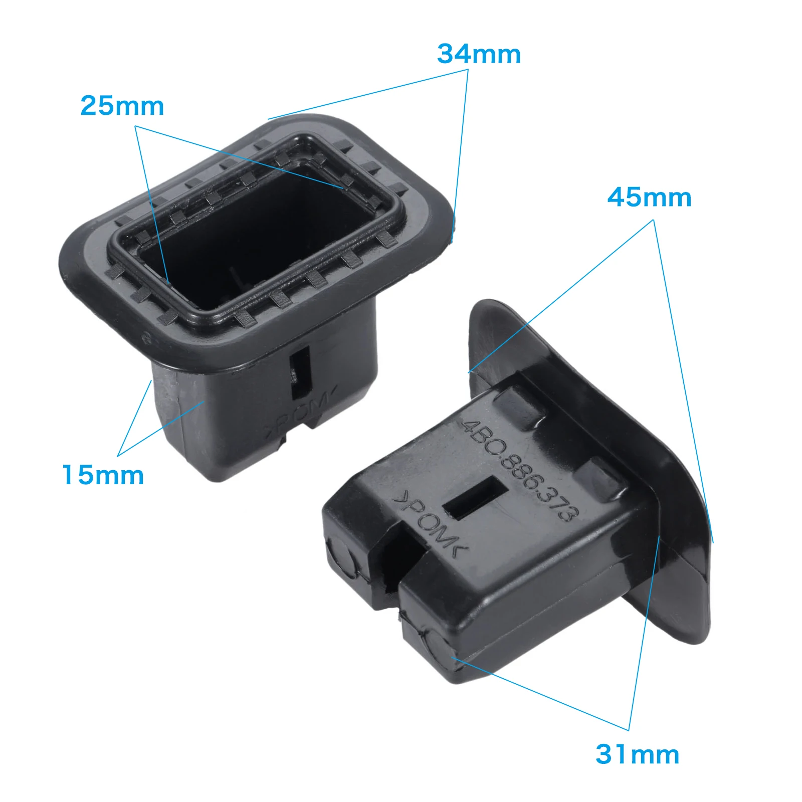 2Pcs Plastic Bracket Clips Rear Seat Back Seat 4B0886373 For Audi A4 04-08 A6 2005-2011 Q7 Golf Beetle Skoda Octavia Superb Seat