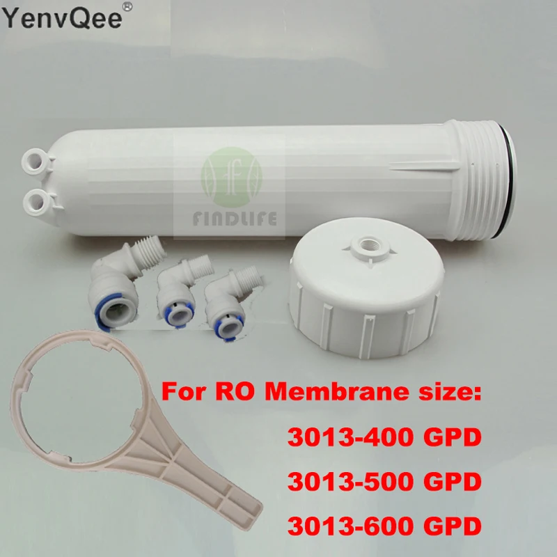 Water Filter Parts RO Membrane Housing for 3013-400 gpd or 3013-600gpd ro membrane Complete WIth All Fittings And Spanner