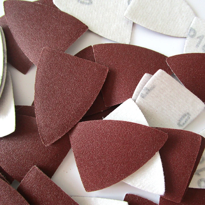 Lijado triangular de 38x52mm, papel de lija seco, grano 60, 80, 100, 120, 180, almohadilla abrasiva, herramientas de pulido, 10-240 Uds.